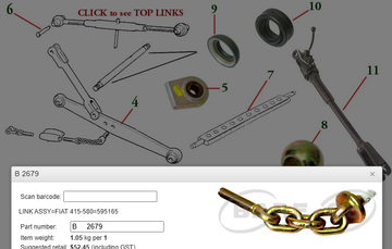 B2679 - LINK ASSY=FIAT 415-580=595165