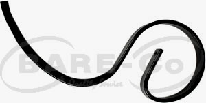 B7428 - 45x12mm HI CLR"S"TYNE NO POINT