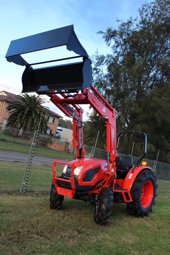 1 ONLY COMBO DEAL  58hp 4WD TRACTOR & 4in1 LOADER, CANOPY & FLAIL MOWER