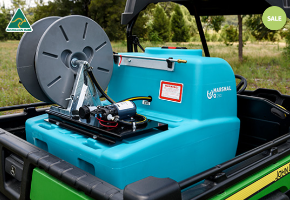 250L Marshal-Q UTV Compact Sprayer | Poly Hose Reel