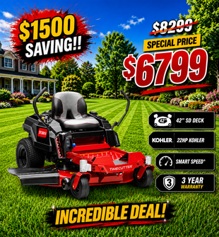 $1500 DISCOUNT on TORO 42” (106.7 cm) TIMECUTTER® SS 4225